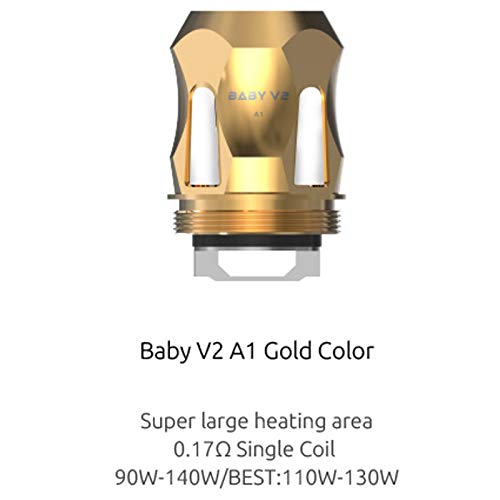 Smok TFV8 Baby v2 Coils 3er Pack Verdampferköpfe Variante TFV8 Baby V2 A2 Gold – Bild 4