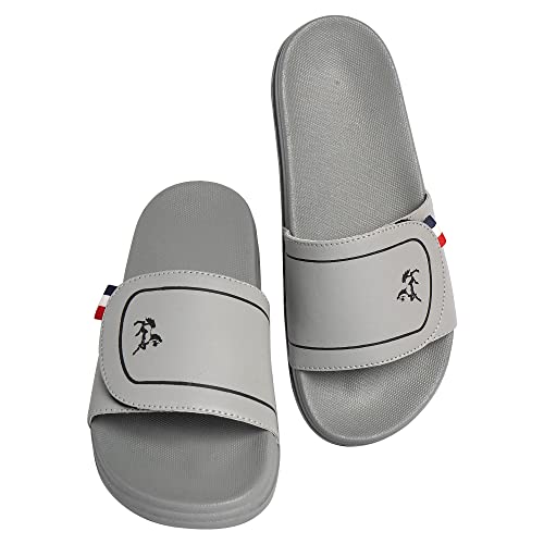 Image of PERY-PAO Mens Stylish Sliders Grey, Sky Blue, Black, White, peach, Neon Green, Olive Green Boys Slippers