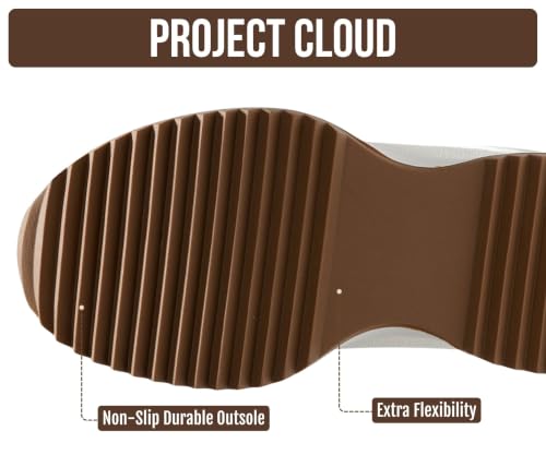 Image of Project Cloud Womens Sneakers - Memory Foam Insole and Lightweight Spring Shoes - Non-Slip Lace Up Trendy Shoes - Fashion Sneakers for Women 2026