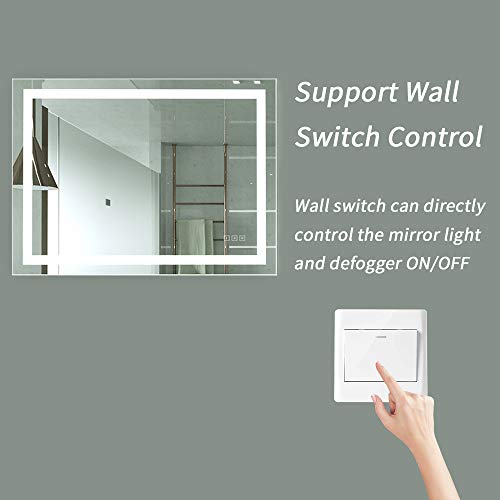 Réflexon 32x40 inch Lighted Vanity Mirror with Dimmable LED Lights, 3 Color Modes, Smart Touch Control, Color Temperature Changing, Defogger, Makeup Mirror for Bathroom by Réflexon - Image 6