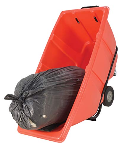 Carretilla inclinable de plástico Vestil roja 850 lb miniatura 6