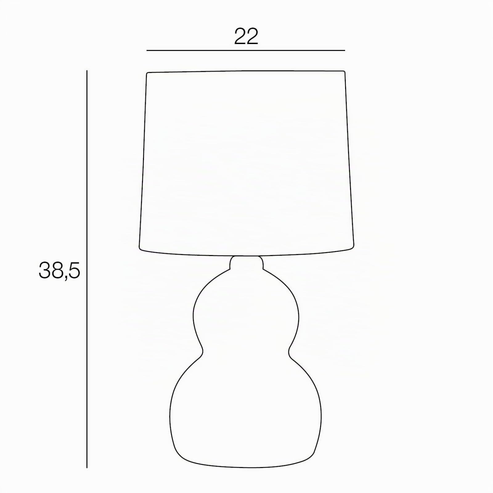 Corep Lampe céramique lin DRYADE H38.5cm (Caramel)