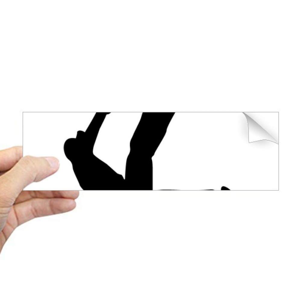 Sticker fenêtre hip-hop silhouette dynamique format rectangulaire