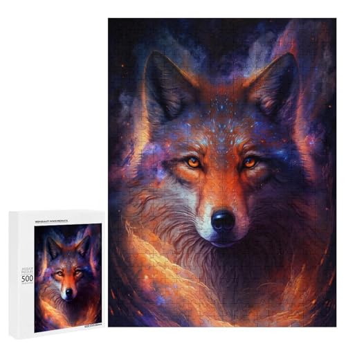 500 PCS Puzzle Per Adolescenti Galactic Wolf Portrait -47 Puzzle