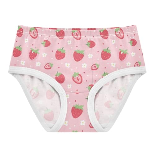 Joisal Animals Girls Underwear Toddler 2t Cotton Girl Panties Cute Cute Pink Strawberries Floral Kids Briefs Undies