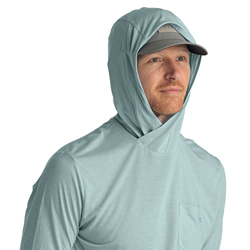 Free Fly Men's Bamboo Lightweight Hoodie - Quick Dry, Breathable Performance Outdoor Shirt With Sun Protection - Upf 20+ - Sabal Green, Large #TOP2