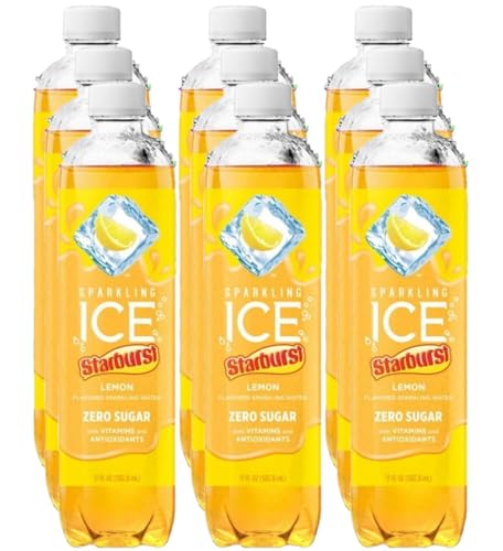 Starburst Sparkle: 9-Pack Variety of Sparkling ICE Water - 17oz Flavors with Bonus, Rich in Antioxidants & Vitamins (9, Lemon) Starburst Sparkle: 9-Pack Variety of Sparkling ICE Water - 17oz Flavors with Bonus, Rich in Antioxidants & Vitamins (9, Lemon)
