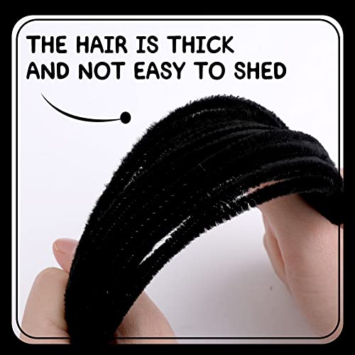 180 Pcs Pipe Cleaners Chenille Stem, Black Pipe Cleaners, 11.8inch Pipe Cleaner for Hair Locs, Long Craft Pipe Cleaner Chenille Stems for DIY Art Crafts Decorations Supplies - Image 4