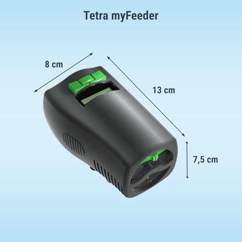 Tetra myFeeder Futterautomat für Zierfische im Aquarium, anthrazit, inklusive Batterien