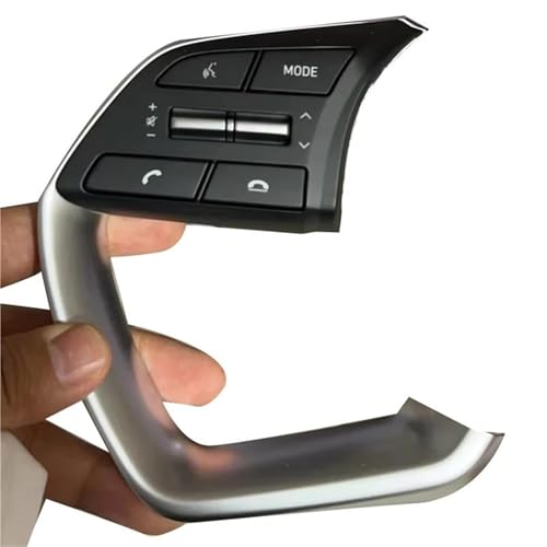 Volant voiture interrupteur multifonctions premium Hyundai noir argent - 5
