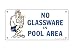 Poolmaster 41332 No Glassware Sign for Residential Pools