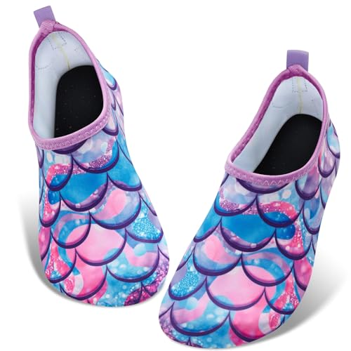 WAWSAM Chaussures Aquatiques pour Enfants Filles Garçons Chaussures de Plage Chaussettes d'eau