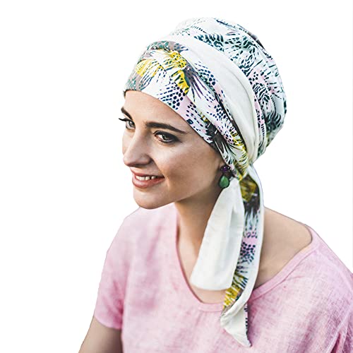 CAREBELL Écharpe Lucia Palms Headwear - Motif palmiers d'été Cover