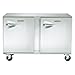 Undercounter Freezer - Two Doors, 48" Wide, Stainless Steel Back