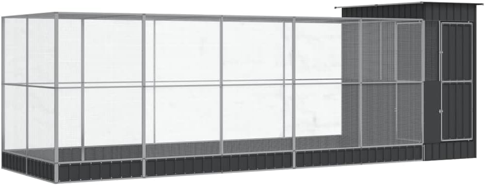 Volière vidaXL avec cage à oiseaux extensible