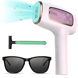 IPL Geräte Haarentfernung Laser Eiskühlsystem, 999.999 Blitze IPL Haarentfernungsgerät für Männer und Frauen, Laser Haarentfernung für Körper und Gesicht, Präzisionsaufsatz, Empfindlichere Bereiche