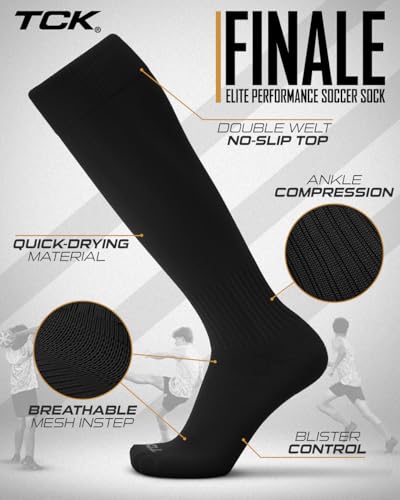 Image of Finale Soccer Socks Youth & Adult | Knee High Men's & Kids Soccer Socks | Stretch Fit for Shin Guards | Made in the USA
