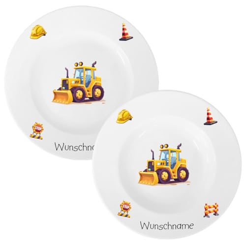 Kindergeschirr personalisiert - Speiseservice 2-tlg. Suppenteller und...