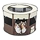 Vmxlso Welpenauslauf Faltbar, 70 x 70 x 40cm Welpenlaufstall, Tragbarer Laufstall Hund Indoor, Hundelaufstall für Wohnung, Oxford Wasserdichter Pet Laufstall für Hunde, Katzen Und Kleintiere