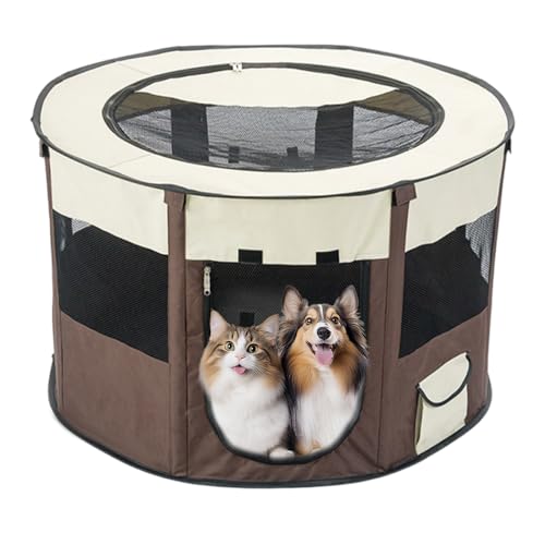 Vmxlso Recinto per Cani Da Interno, Pieghevole Recinti per Cani da Interni, Recinto Cani Portatile Impermeabile, Recinto Cane, Box per Cani per Gatti, Piccoli Animali, Interno Esterno 70 x 40cm