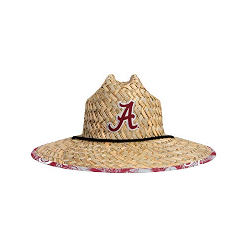 Image of FOCO Men's NCAA College Team Logo Floral Straw Sun Hat