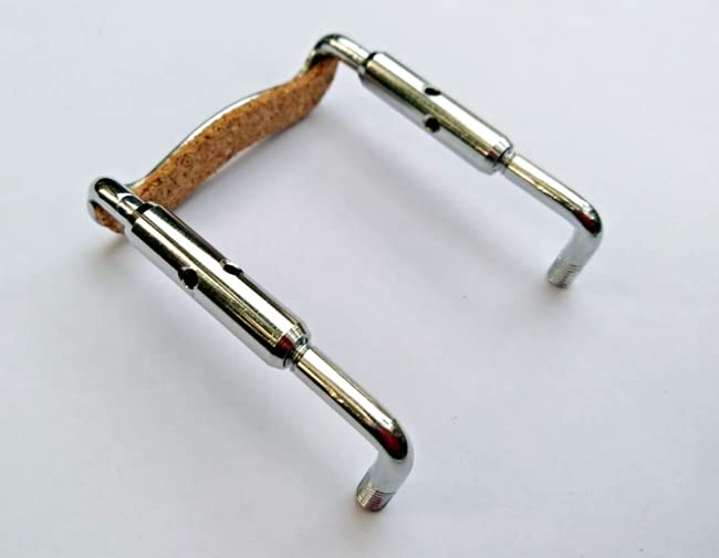 VIOLIN CHINREST U SHAPE CLAMP SCREW 4/4 AND 3/4 BRASS WITH CHOROME COAT 23 MM BARREL 2PCS PACK