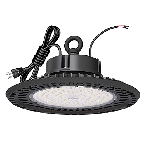 LED UFO High Bay Light, LED High Bay Light , Highbay Lighting, Commercial Bay Led Lights, 100W 5000K 16500LM 1-10V High Bay Dimmable Alternative to MH HPS, High Bay Lighting for Workshop