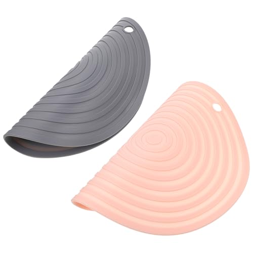 COHEALI 2個 シリコン製ペット用食品マット 耐熱防水滑り止めパッド 猫犬対応 食器保護フロアマット 清掃簡単 食器や自動給餌器用