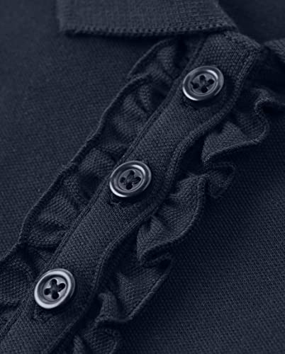 Gymboree Girls' and Toddler Short Sleeve Ruffle Polo Shirt Uniform2