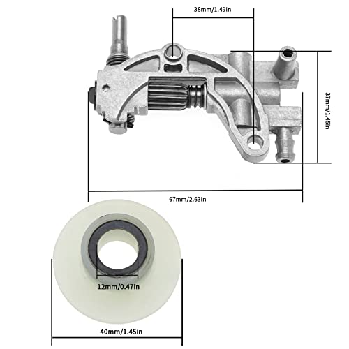 VGOL Kettensägen Ölpumpen Schneckengetriebe Kit Kompatibel mit 5200 4500 5800 58cc 52cc 45cc Chinesischen Kettensägen Ersatzteilen
