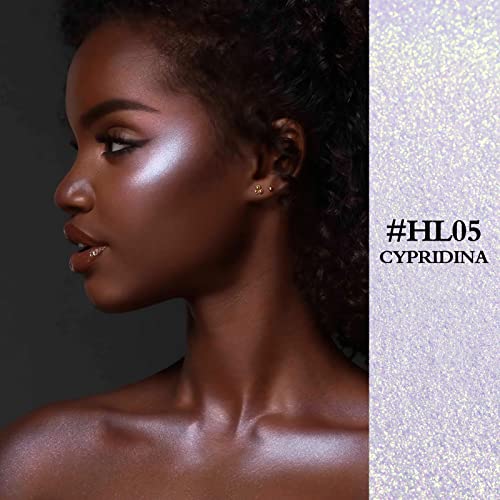 Focallure Starfall Glowing Liquid Highlighter, Shimmering Body Oil, Non-Sticky Shimmer Liquid Luminizer, Non-Greasy, Face & Body Glitter Makeup For Costumes, Cosplay, Rave Festival, Cypridina #TOP1