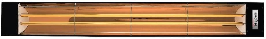 Eurofase Heating 6000 Watt Electric Infrared Dual Element Heater-240 Voltage-Black Finish-No Fascia Decorative Fascia