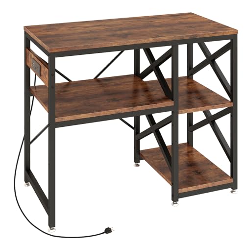 40-50 Gallon Fish Tank Stand with Power Outlet Adjustable 3-Tier Aquarium Stand 660lbs Heavy Duty Terrarium Stand Breeder Reptile Tank Stand Suitable for Home Office 36.618.9 30.5 Rustic Brown
