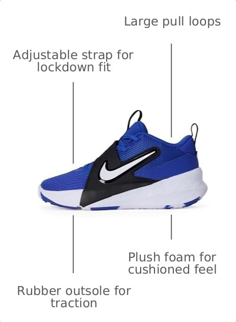 Image of Nike Unisex Kids' Team Hustle D 12 Basketball Shoes - Boys Girls Toddlers & Baby Sneakers