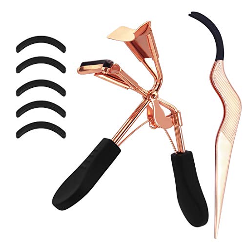 SZQHT Eyelash Curler Premium Eyelash Professional Makeup Tool With 3 Replacement Silicone Refill Pads and False Eyelashes Applicator-Used to Get Gorgeous Eye Lashes