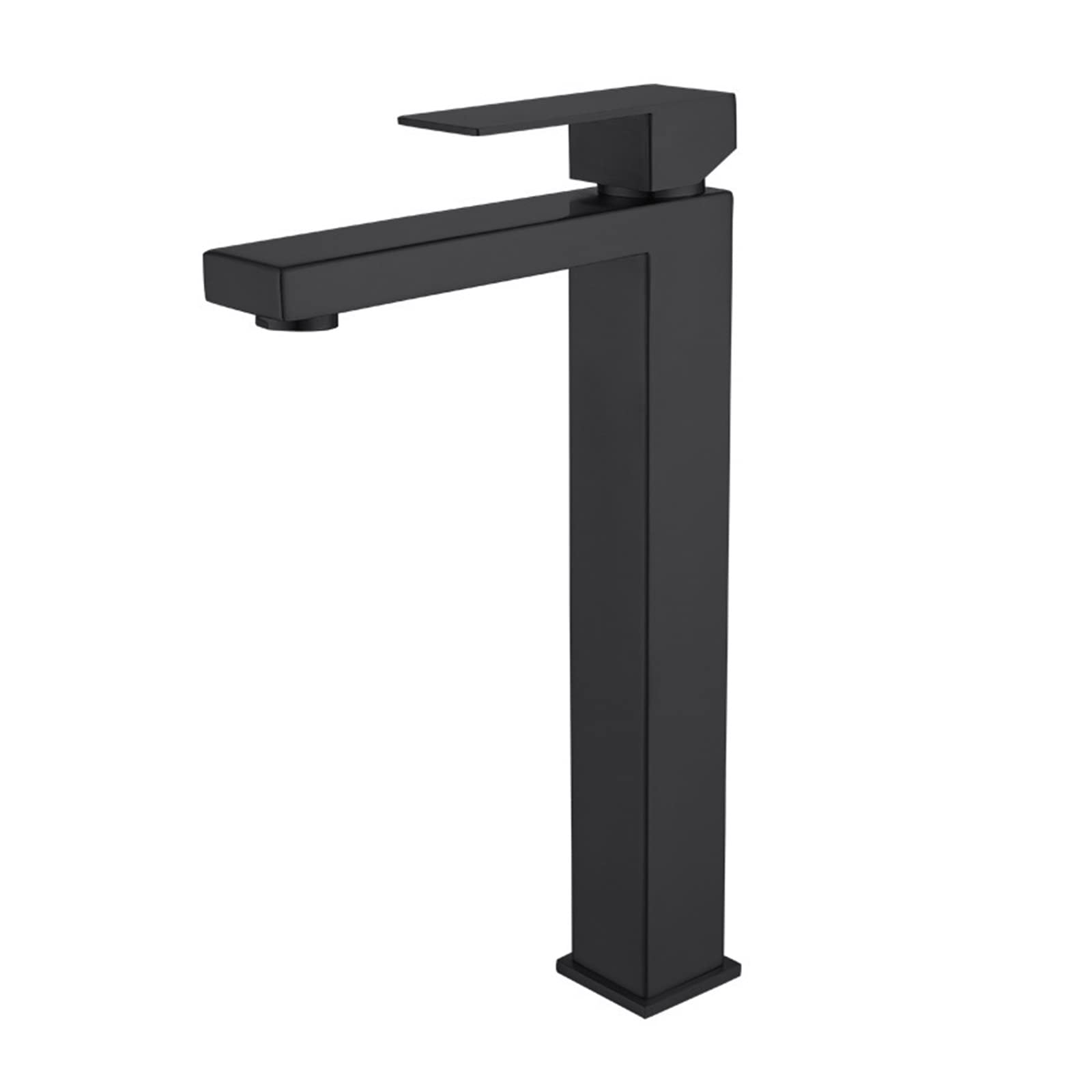 Robinet de lavabo eau chaude froide mitigeur long en inox noir