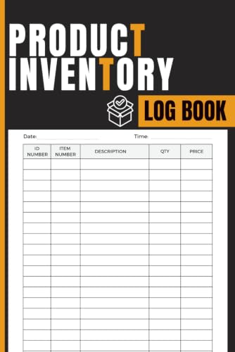 Product Inventory Log Book: Record Stock Levels, Item Details, Quantities, and Pricing with...