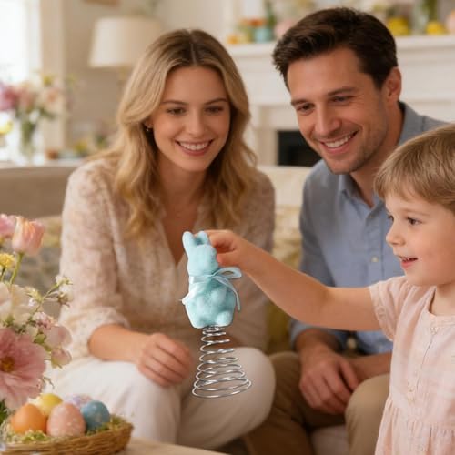 Conejo de primavera para punta de árbol de Pascua y hogar 4