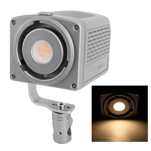 LED Video Light with APP Control, 5200lux 5600K PWM Dimming CRI/TLCI 96 + 55W Handheld Portable COB RGB LED Continuous Output Lighting for Photography