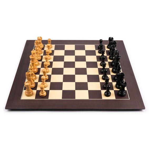 Set de Ajedrez Wenge Barcelona Deluxe, Ideal para Aficionados y Clubes, Tablero de ajedrez y Piezas de ajedrez para niños y Adultos, Conjunto de ajedrez, Juego de Ajedrez