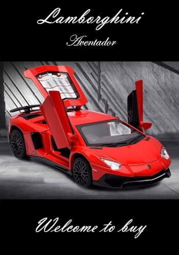 Image of 1:32 Scale Lamborghini LP750 Model Diecast Metal Pullback Toy car with Openable Doors & Light, Music Boys car for Kids Best Toys Gifts Toys for Kids (Red)