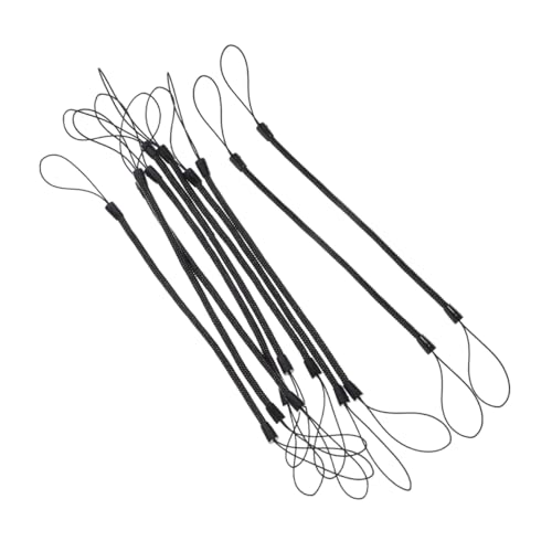 ULDIGI 20pcs Rope Elastic Lanyard for Stylus Pen Lost Dropping Rope Plastic Spring Keychain Holder Black