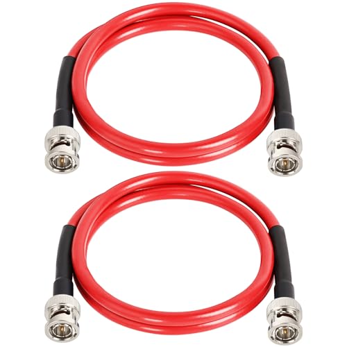 XRDS -RF SDI Cable 2FT 2PCS, BNC Digital Video Cable 75 Ohm RG59 BNC Male Cables for 4K 1080P 3G/6G HD SDI Camera Monitor Recorder