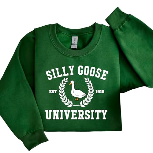 Silly Goose University Sweatshirt Funny Gift Idea Crewneck Christmas Sweater - Main Image
