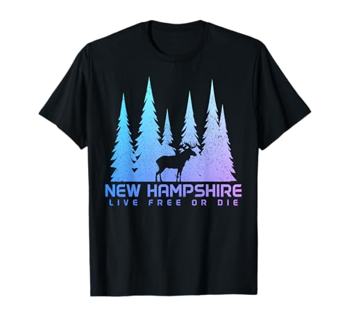 Amante de la naturaleza de los alces: vive libre o muere en New Hampshire Camiseta