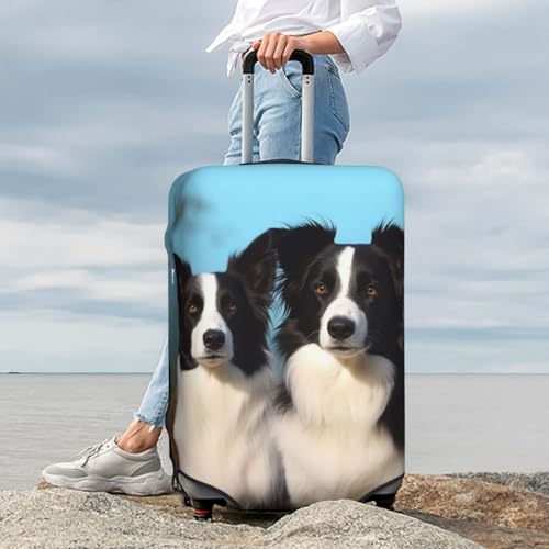 Luggage Cover Elastic Washable Suitcase Cover Dustproof Suitcase Protector Personalized Border Collie Travel Luggage Baggage Covers For 18-32 Inch2