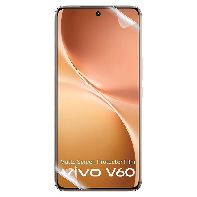 Image of BLACKSHEEP Matte Screen Protector for Vivo V60 5G Membrane Case Friendly Full Edge to Edge Screen Coverage & Installation Kit-(Pack of 1)