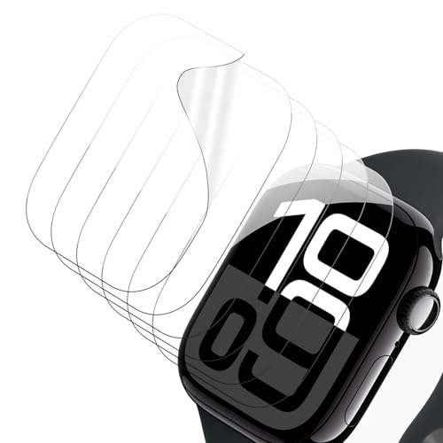 対応 Apple Watch series 11(2025)/ 10(2024) 46mm 液晶保護 画面保護 【6枚入り TPU製 スマートウォッチ 保護フィルム 】24時間自動修復技術 TPUフィルム 画面保護シート 液晶シール ソフト 衝撃吸収 取付