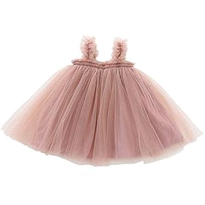 GSVIBK Baby Girls Tutu Dress Toddler Cotton Tutu Dress Infant Tulle Dresses Girl Sleeveless Princess Dress