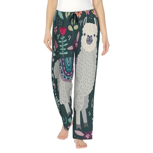 Pantalon de pyjama polyester doux pour femme avec poches confort